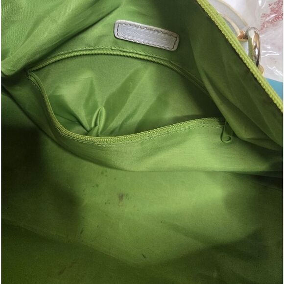 VINTAGE Y2K two tone retro barrel crossbody shoulder east west bag purse - Picture 8 of 11